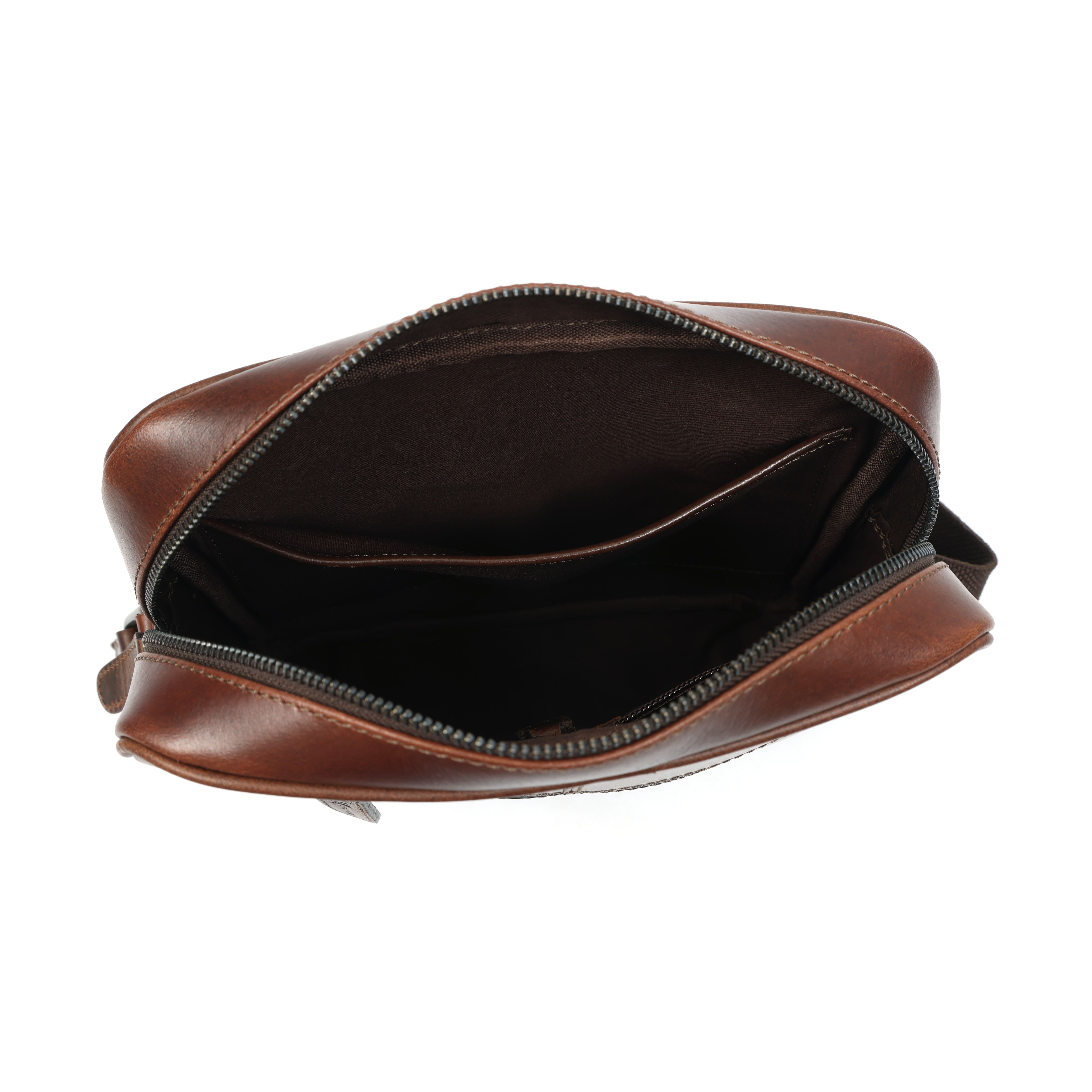 GM Leather | Premium Dark Brown & Hunter Brown Cross-Body Bag NZ