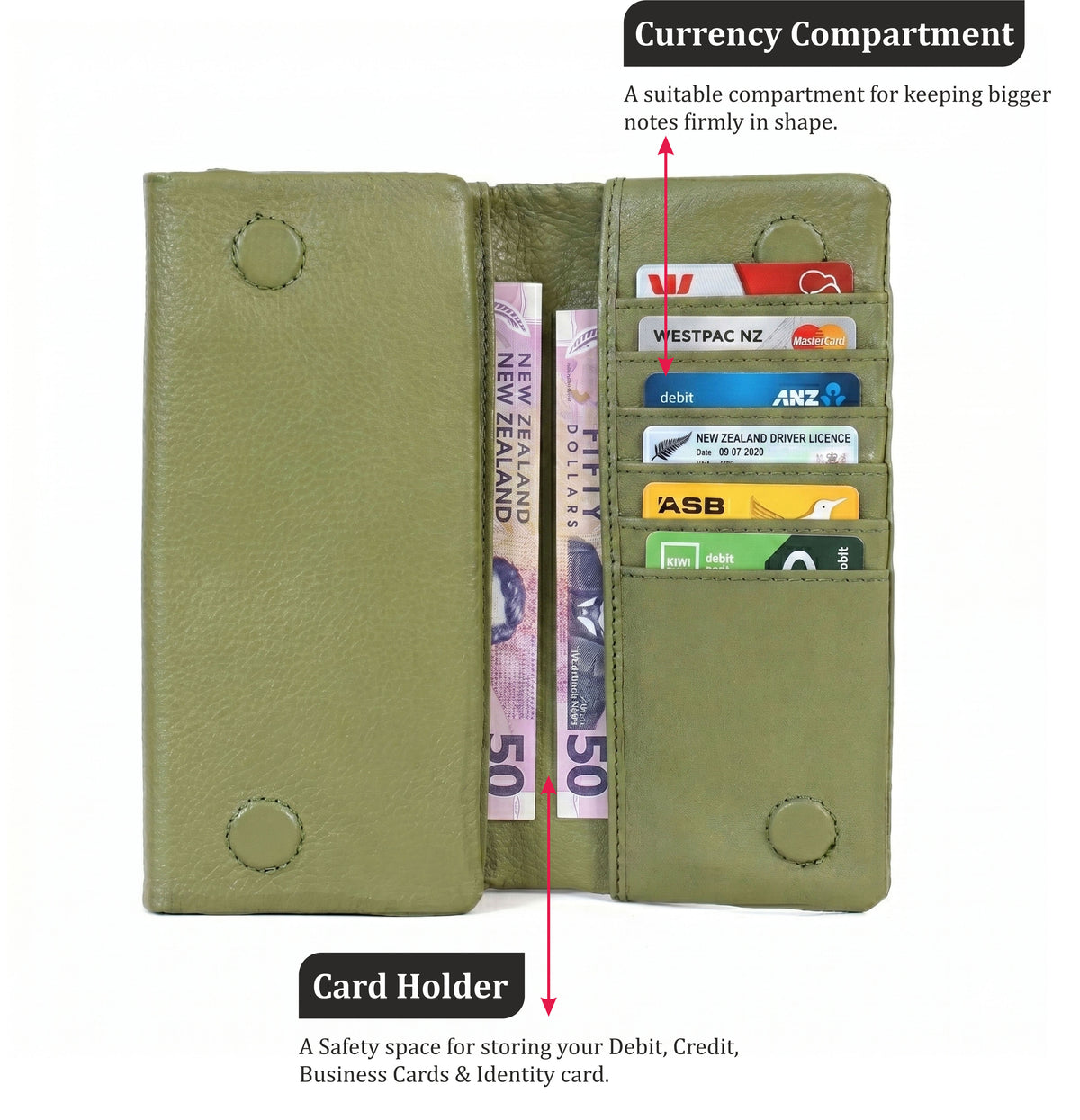Luxury Leather Women's Matinee Magnetic Wallet | GM Leather Auckland(EL-GM-W34)