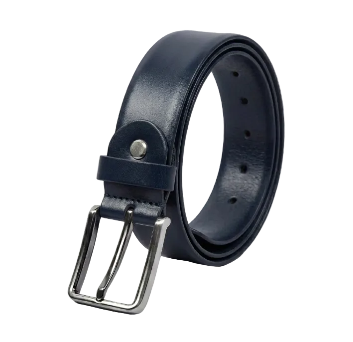 Men's Premium Midnight Blue Leather Belt | Full-Grain Durable | GM Leather 35mm (LB-708)
