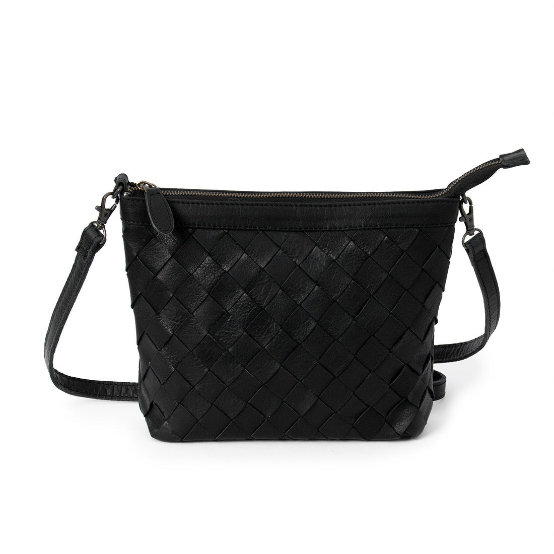 Handwoven Leather Crossbody Bag – Premium Soft Leather Purse for Everyday Use(EL-GM-8440-R)