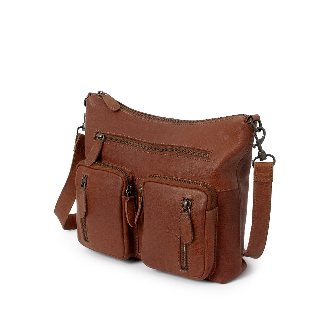 Vintage Leather Crossbody Bag – Convertible Everyday Companion(EL-GM-8441-R)