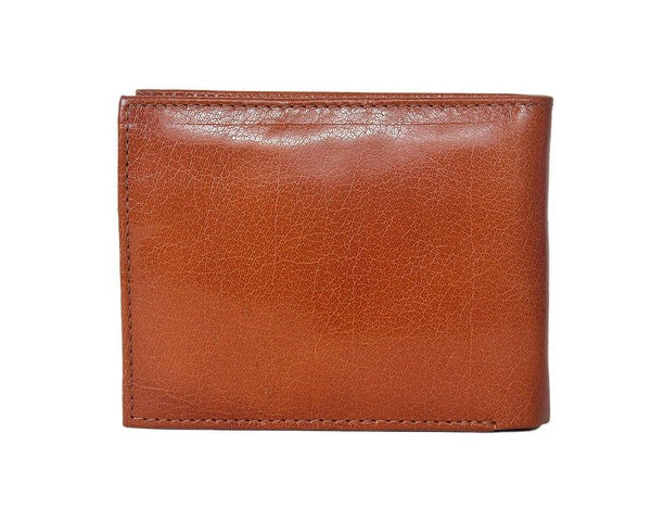 Men’s Tan Leather Wallet – Premium Bifold with Coin Pocket & Card Slots(1386)
