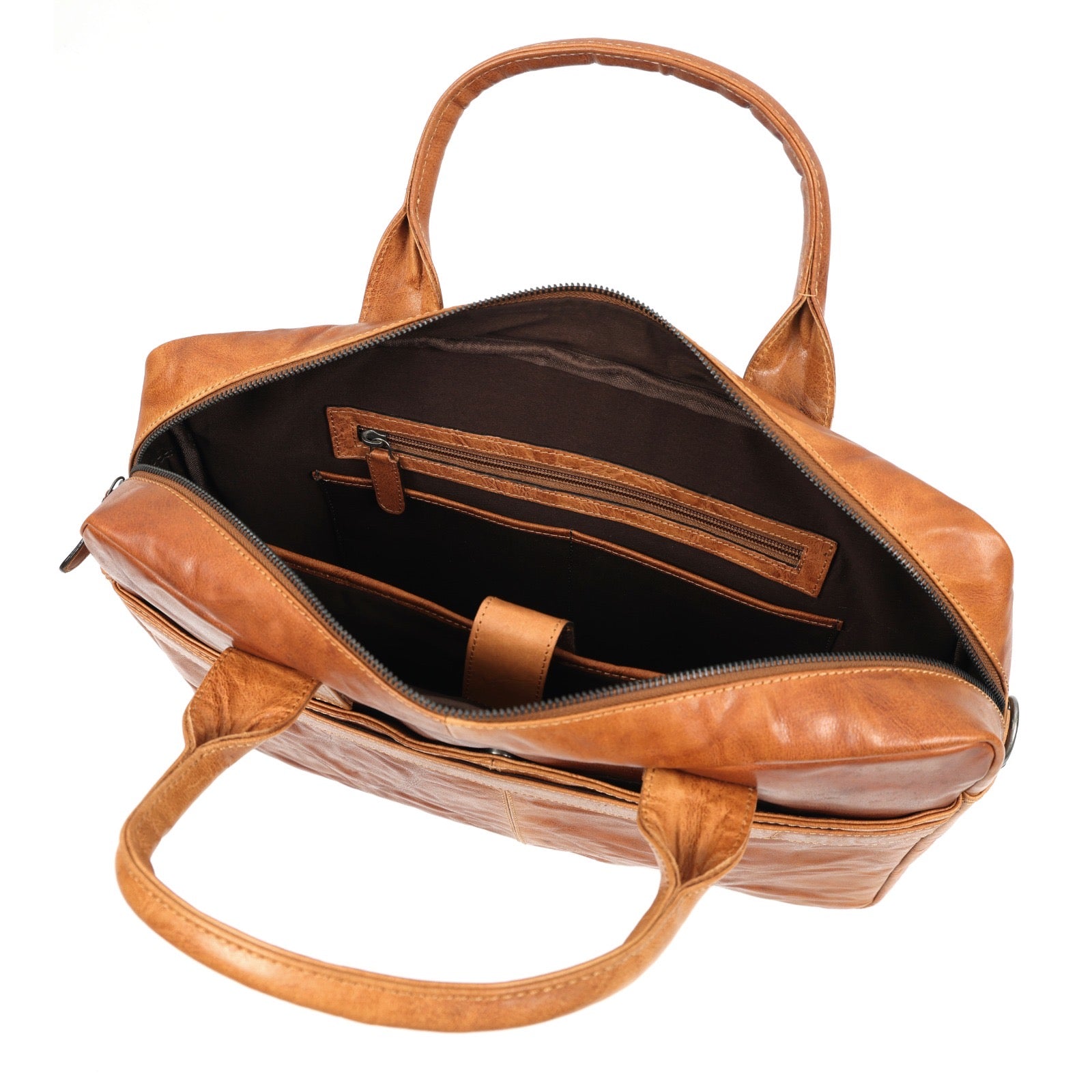 Handcrafted Full-Grain Leather Briefcase for 16-inch Laptops(El-409 limited edition)