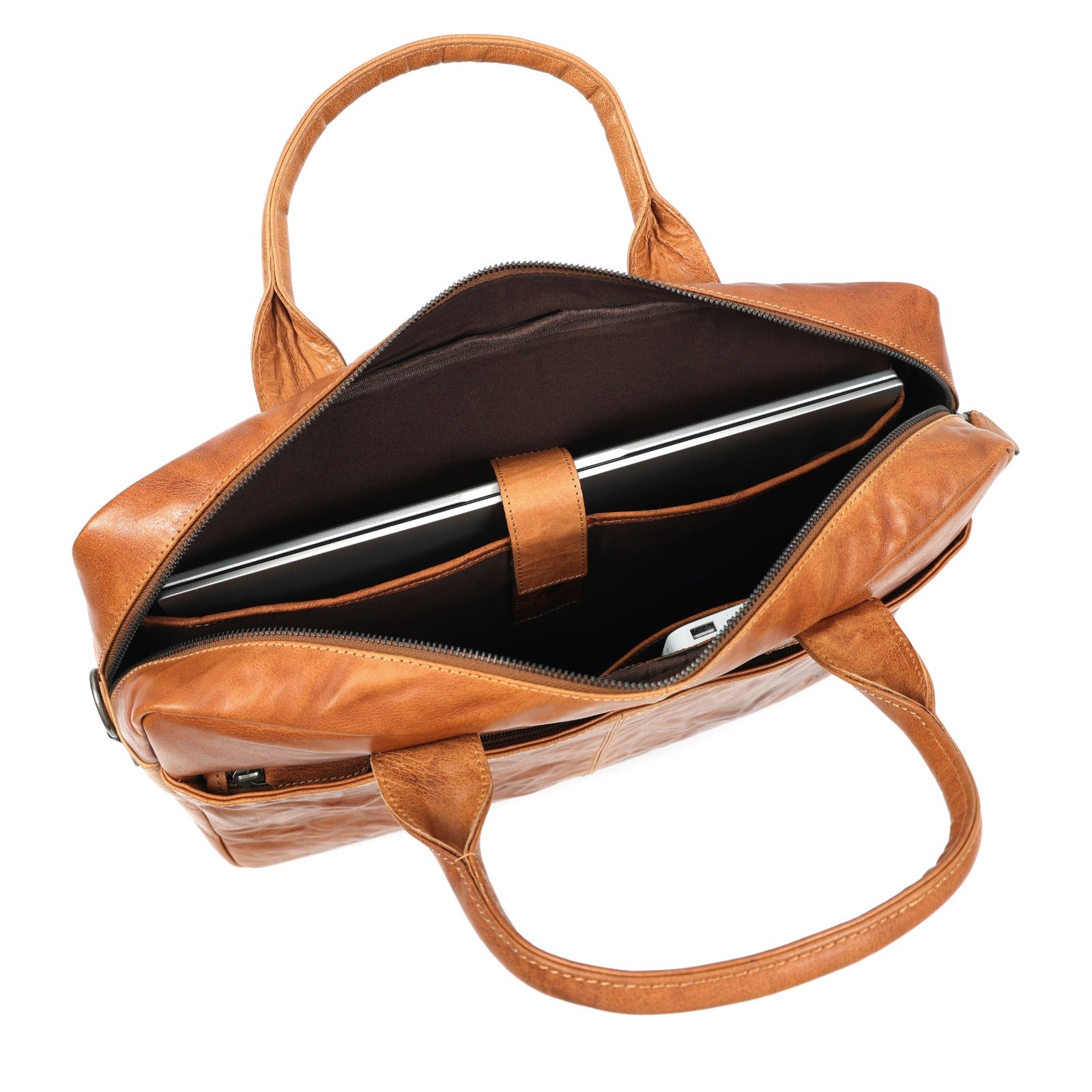 Handcrafted Full-Grain Leather Briefcase for 16-inch Laptops(El-409 limited edition)