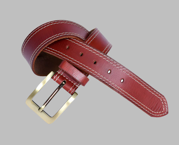 CL Premium Red Leather Belt (LB-805)