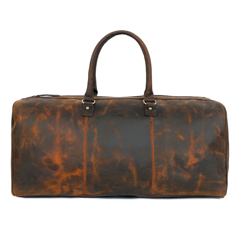 GM Leather Vintage Travel Duffle Bag | Premium Weekender(1712)