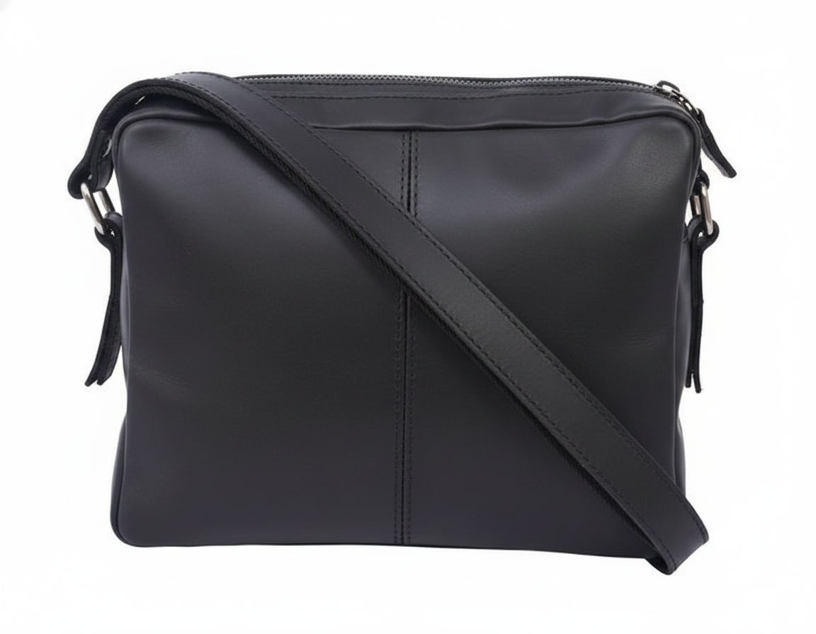 Full-Grain Leather Shoulder Bag | Rustic Brown Crossbody Satchel(1278)