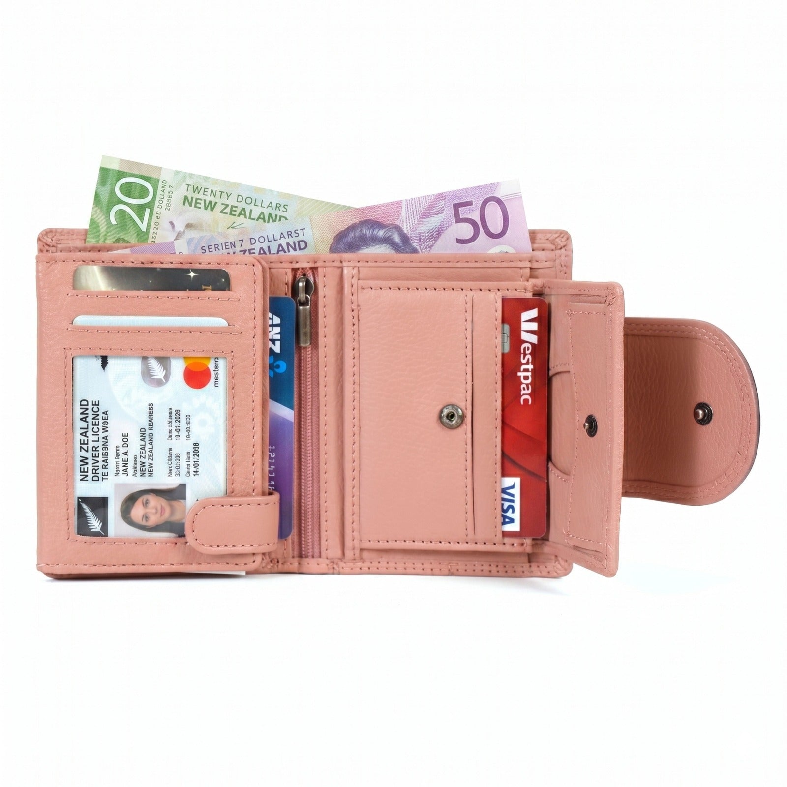 Compact Leather Trifold Wallet | GM Leather Auckland(EL-GM-W29)