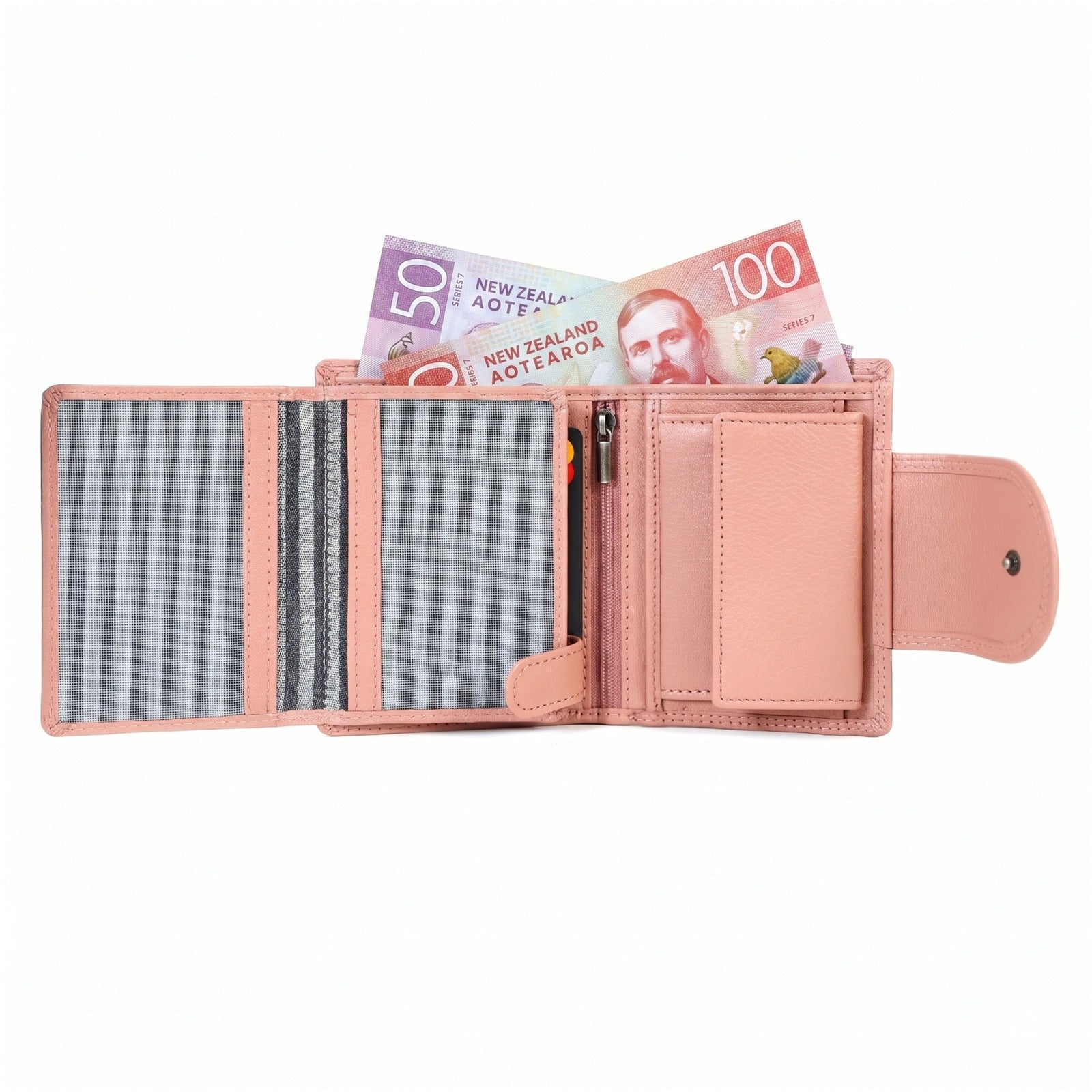 Compact Leather Trifold Wallet | GM Leather Auckland(EL-GM-W29)