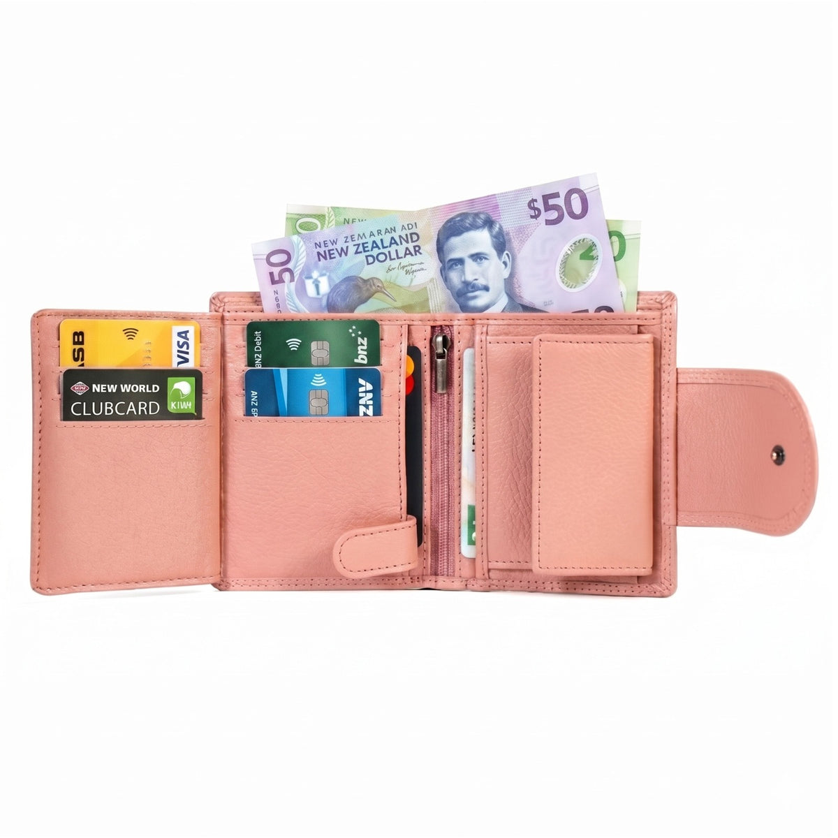 Compact Leather Trifold Wallet | GM Leather Auckland(EL-GM-W29)