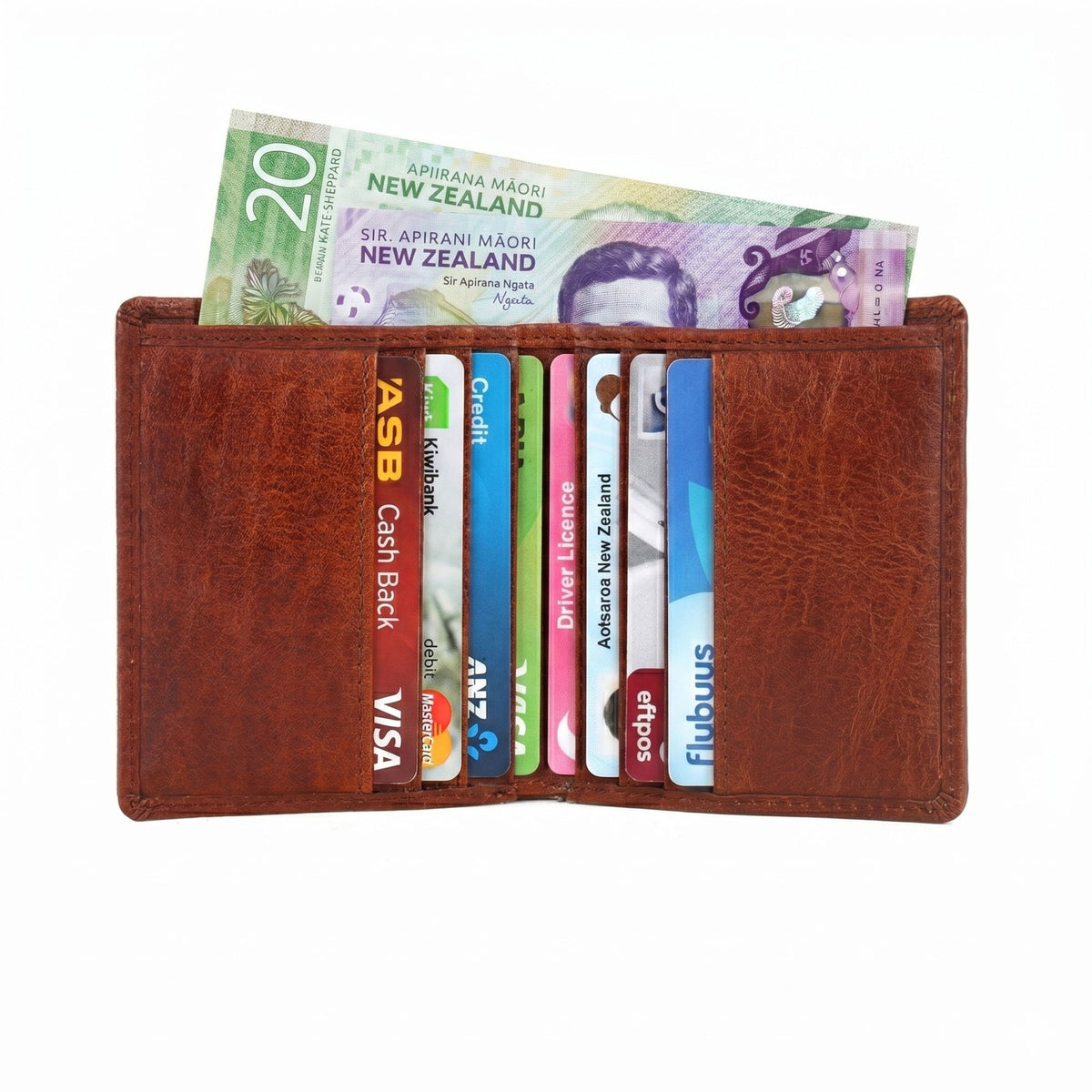 Leather Wallet in NZ | Slim Full-Grain Vertical Bifold(EL-GM-W6)