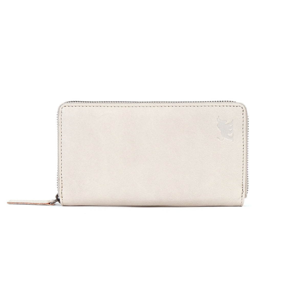 Tumbled Beige Leather Clutch Wallet with Zip | GM Leather Auckland(EL-GM-W02)