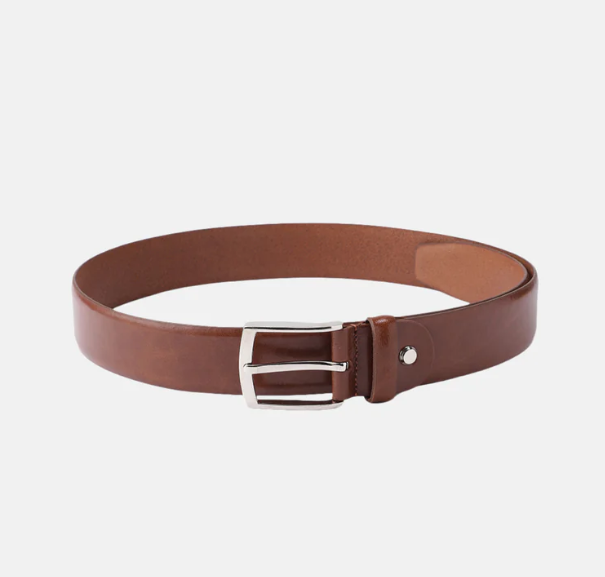 Cognac Leather Dress Belt | GM Leather LB-708 Tan