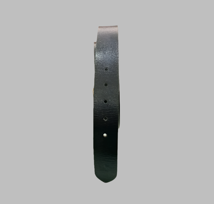 Premium Vein Blue Leather Belt – Full Grain with Textured Antique Silver Buckle 38mm