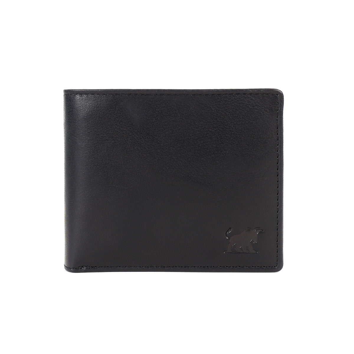 GM Leather Auckland black RFID leather wallet with coin pocket, ID window and card holder compartments