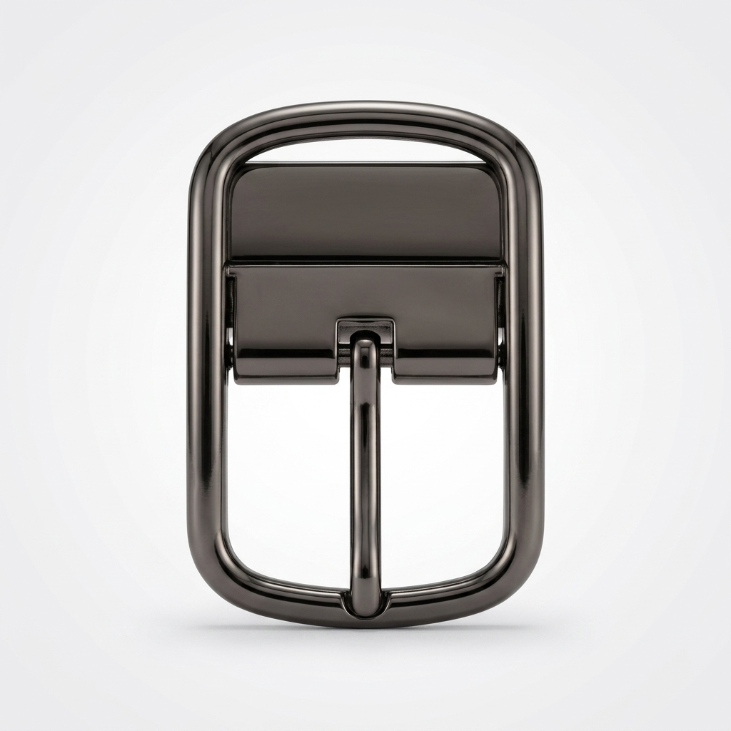 GM Leather Auckland premium gunmetal belt buckle hardware