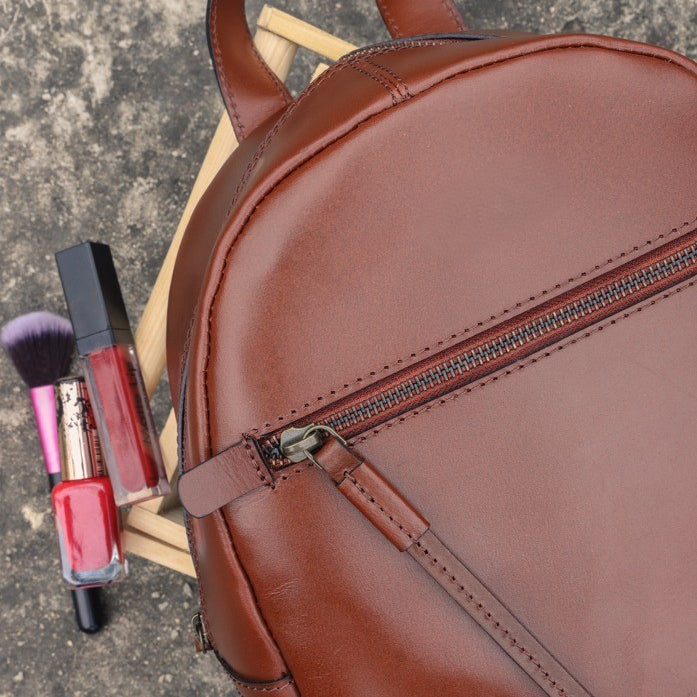 brown leather backpack nz GM Leather Mini Backpack