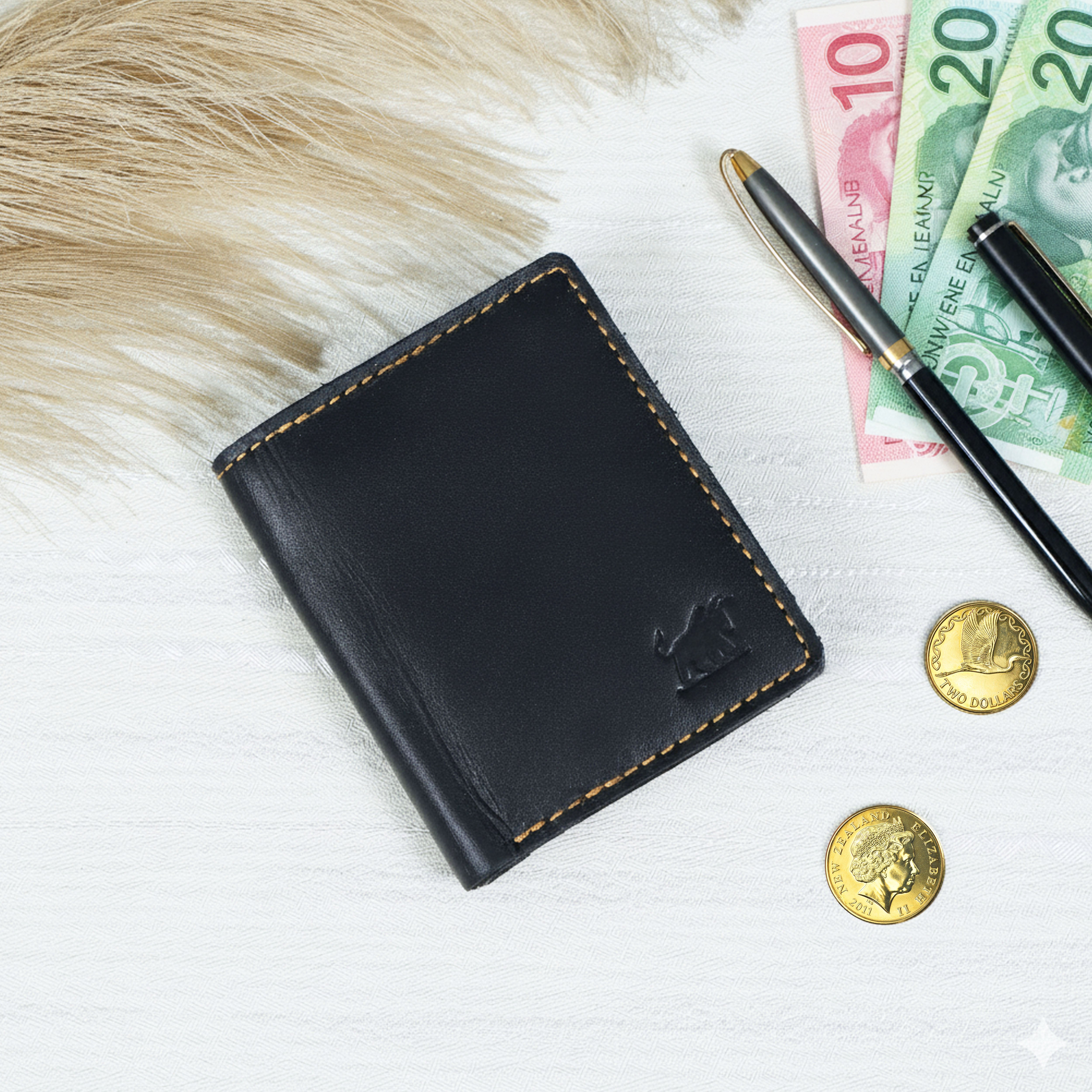 profile of ImperialCraft elegant handmade leather wallet emphasizing slim design, durable edges, and sophisticated finish.