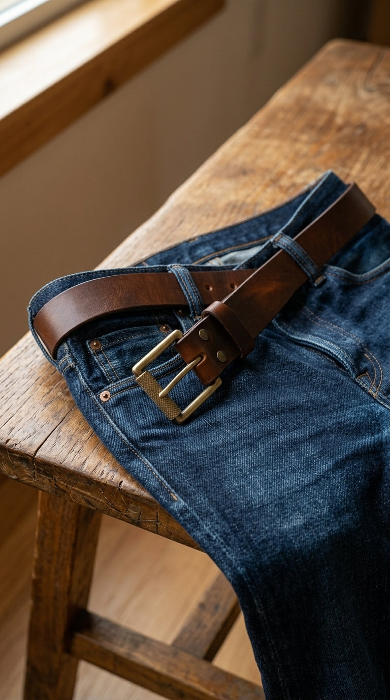 Premium Dark Brown Leather Belt– Full Grain with Brass Buckle | NZ & AU Style Essential 38mm