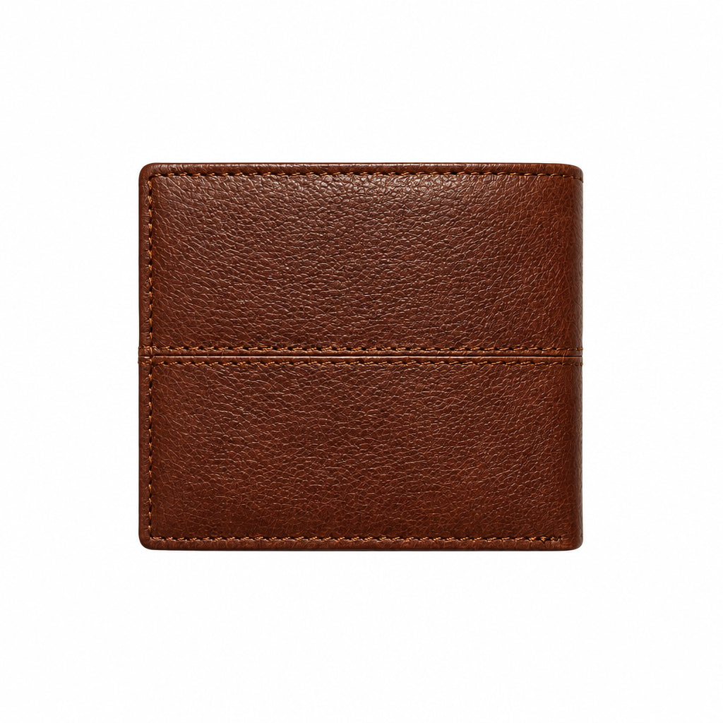 Men's Brown Genuine Leather RFID Bi-Fold Wallet | GM Leather(WN-122)
